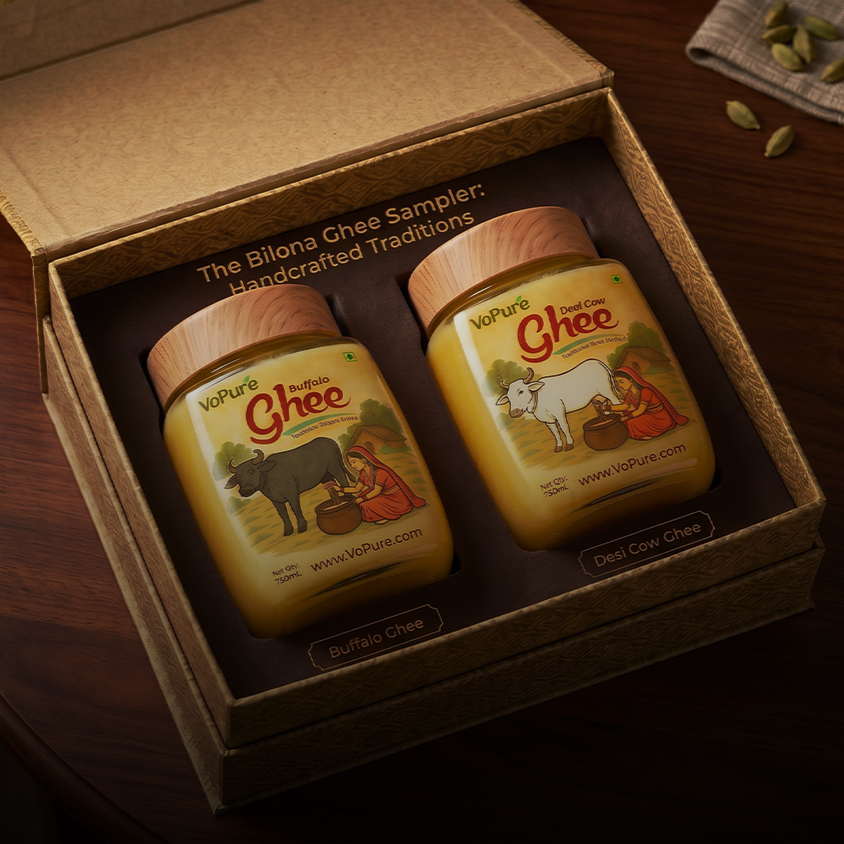 VoPure Buffalo and Cow pure ghee in gift pack